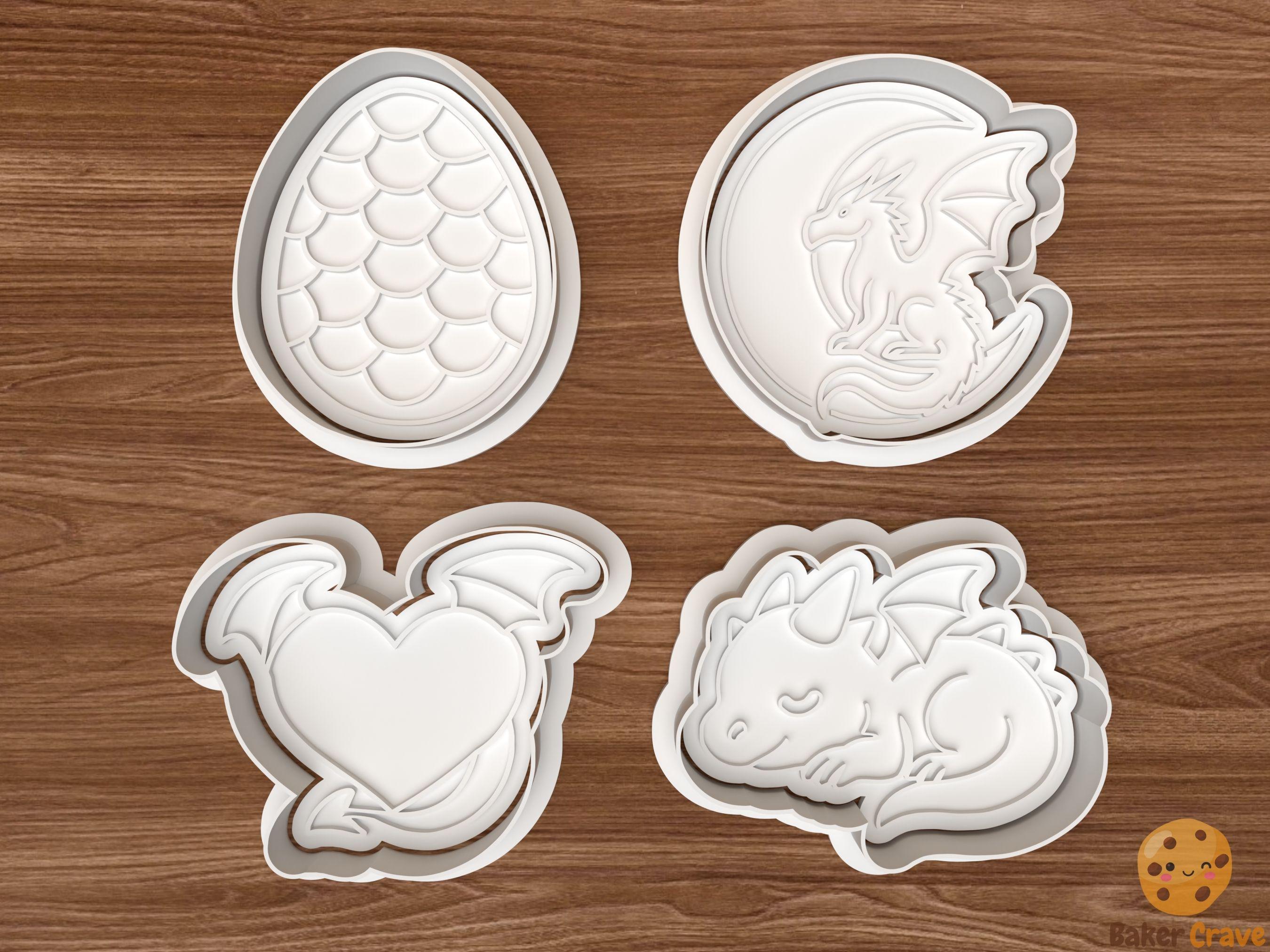 Dragon Cookie Cutter Set STL File
