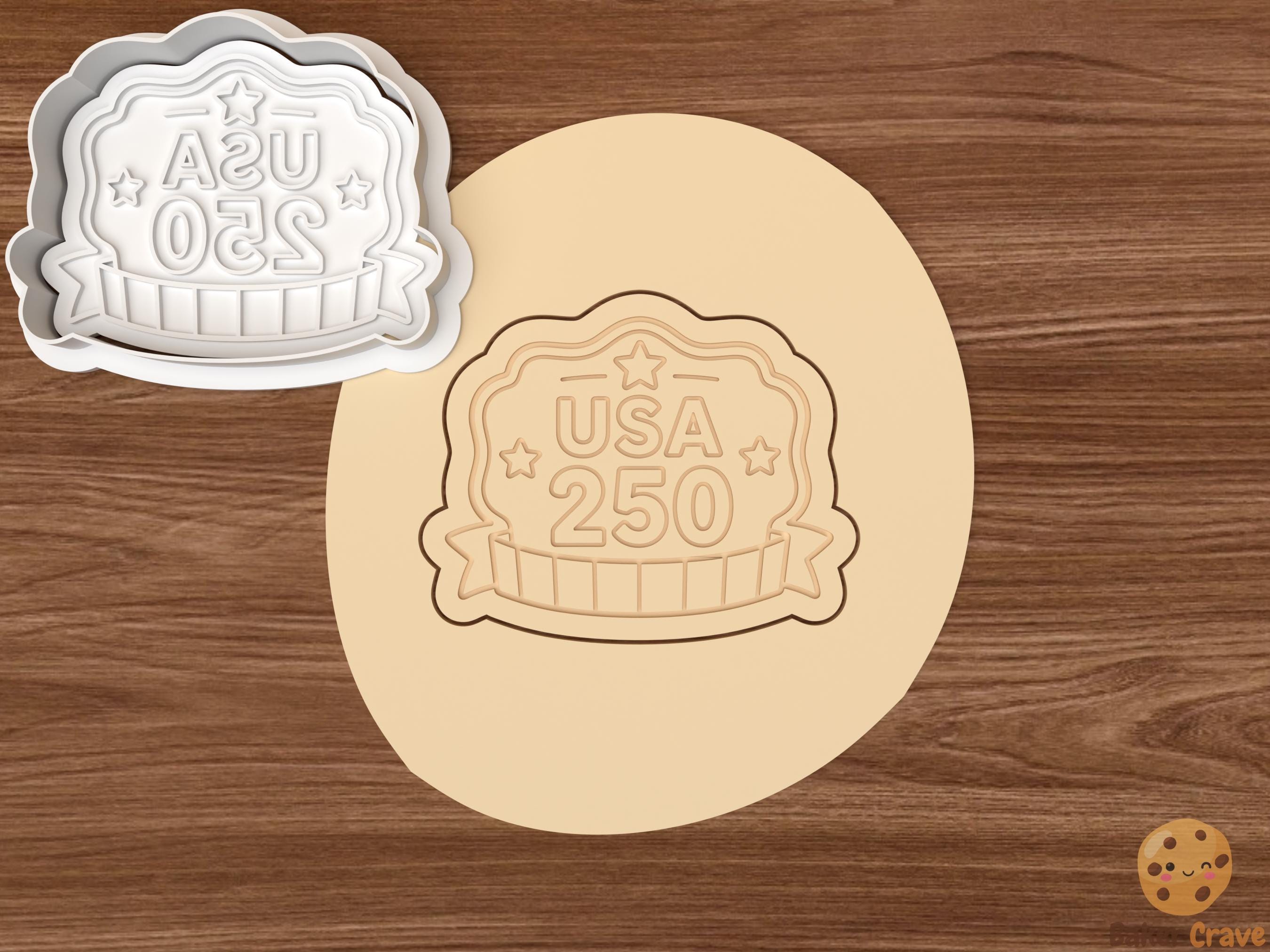 USA 250th Celebration Cookie Cutter Set STL File