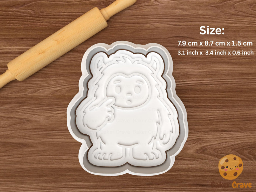 Cute Chunky Yeti Cookie Cutter Set STL File
