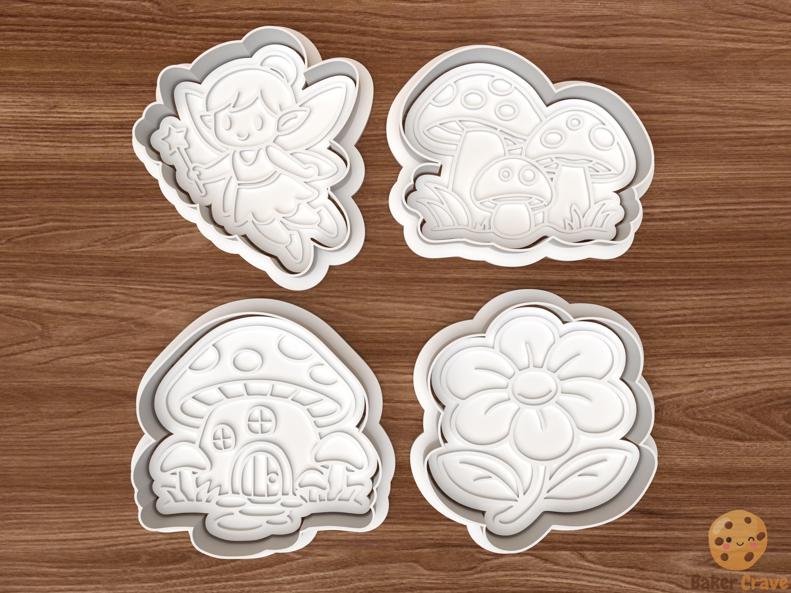 Fairy Mushroom Cookie Cutter Set STL File