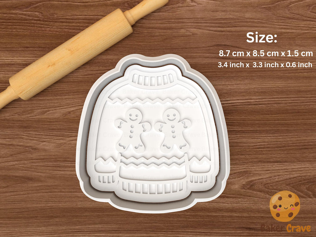 Christmas Sweater Cookie Cutter Set STL File