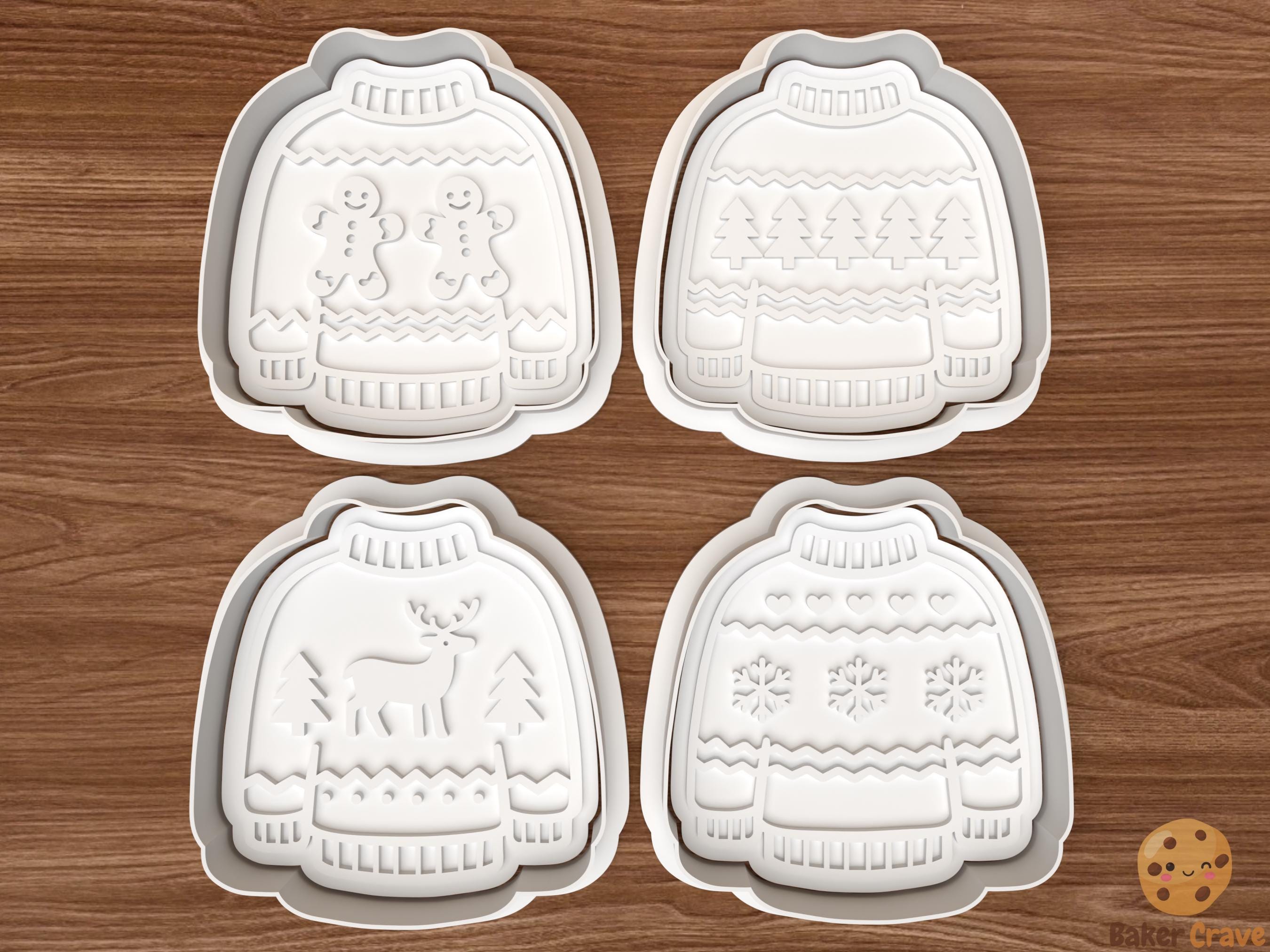 Christmas Sweater Cookie Cutter Set STL File