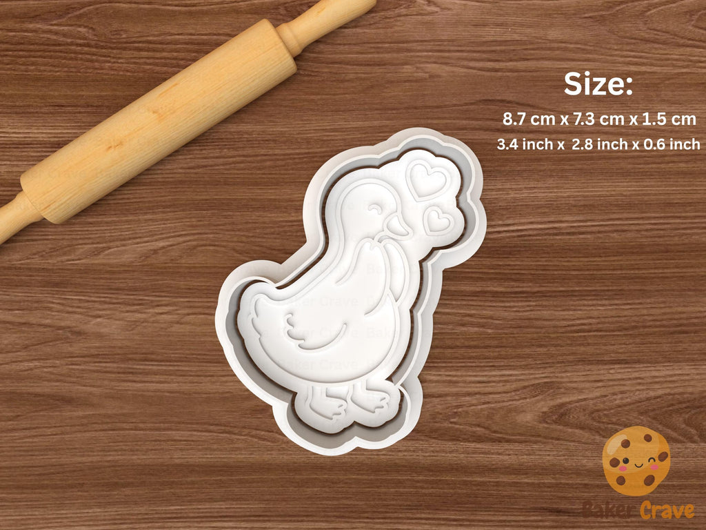 Goose in Love Cookie Cutter Set STL File