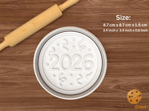 2026 New Year Party Cookie Cutter Set STL File