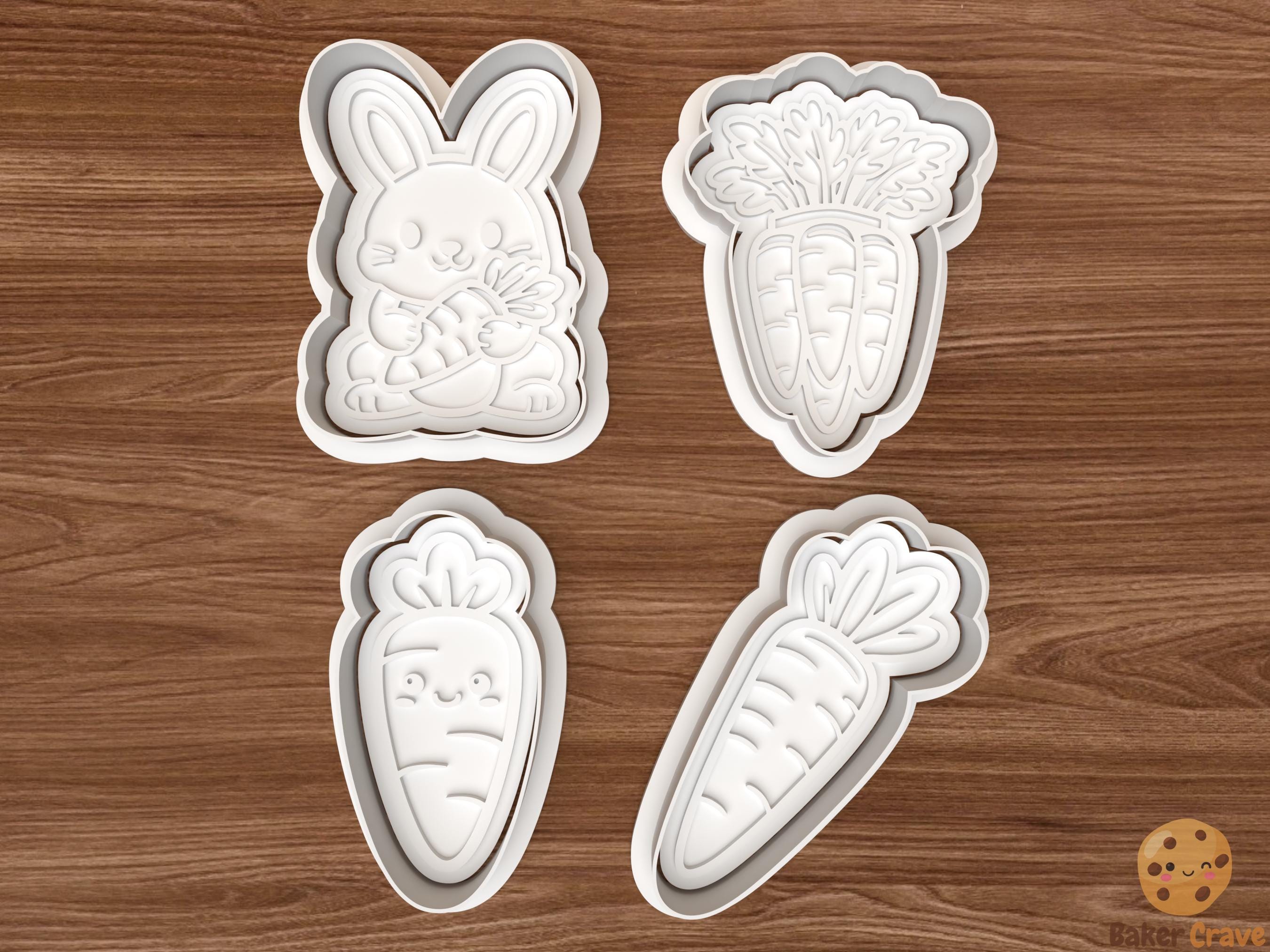 Easter Carrot Cookie Cutter Set STL File