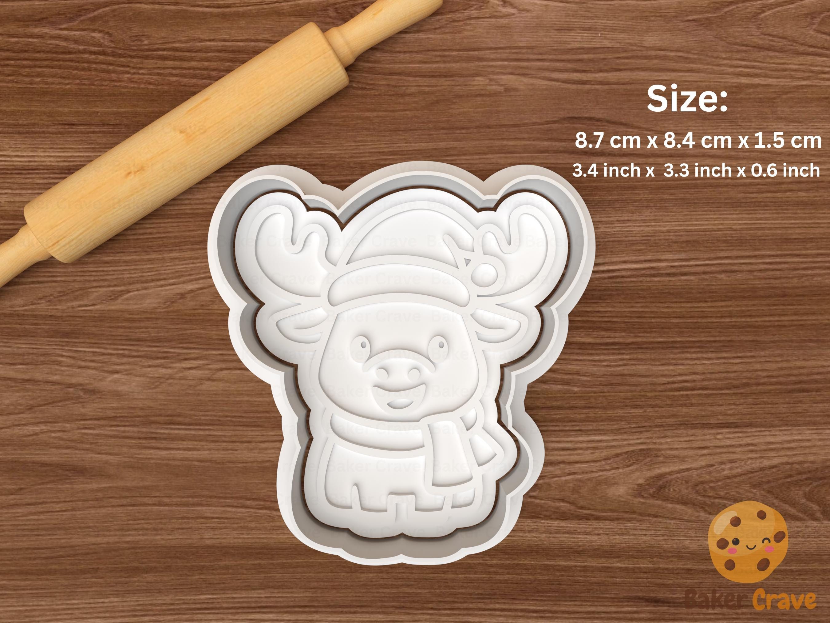 Christmas Kawaii Moose Cookie Cutter Set STL File