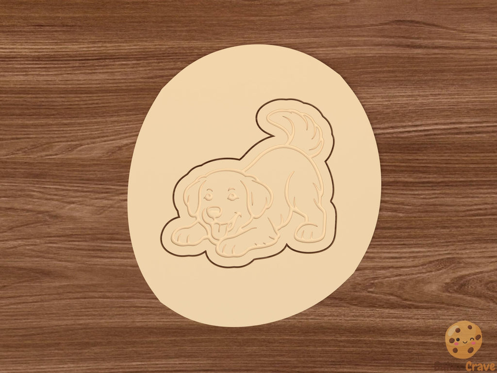 Golden Retriever Dog Cookie Cutter Set STL File