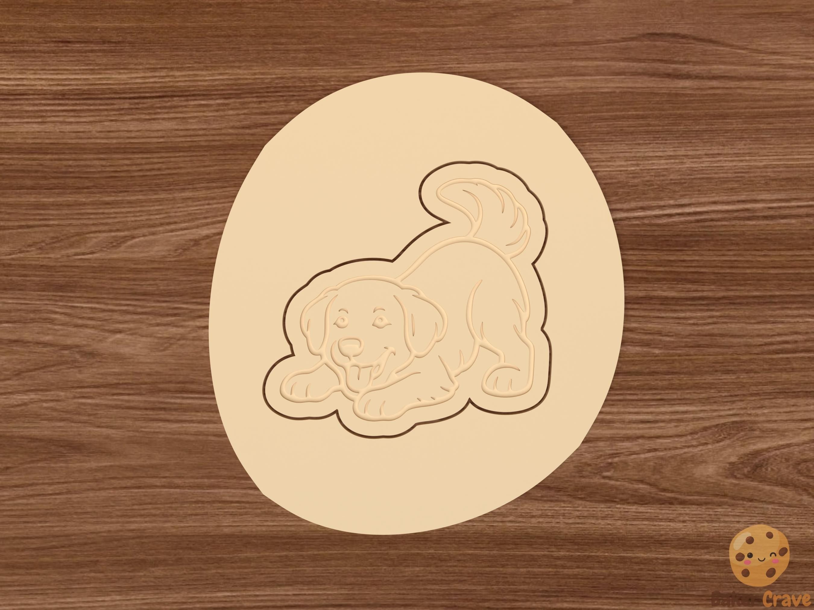 Golden Retriever Dog Cookie Cutter Set STL File