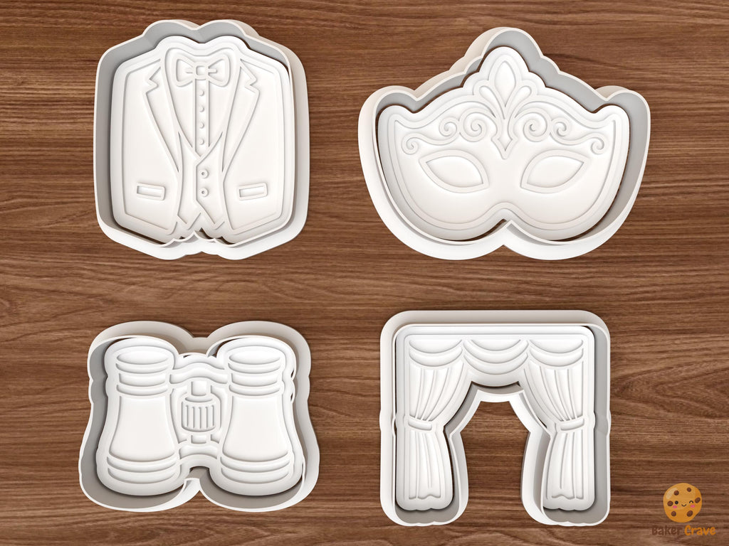 Theater Night Cookie Cutter Set STL File