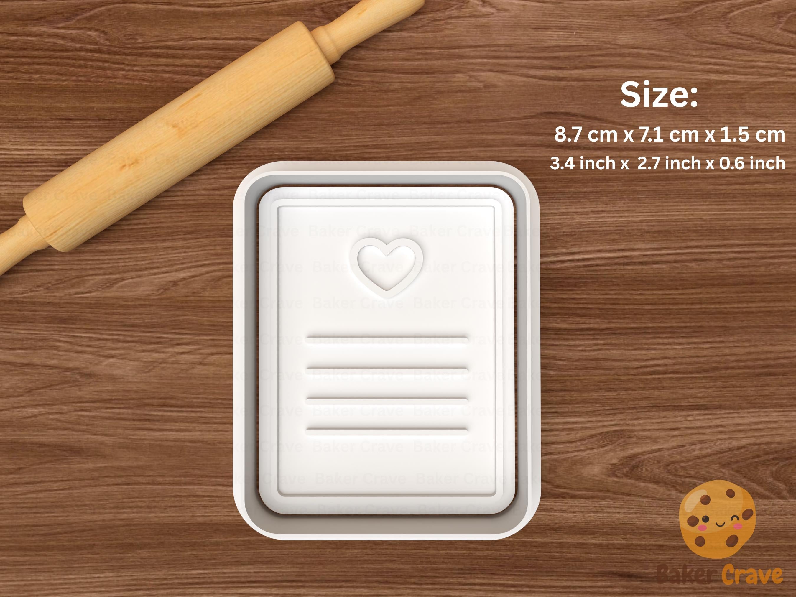 Valentine Love Mail Cookie Cutter Set STL File