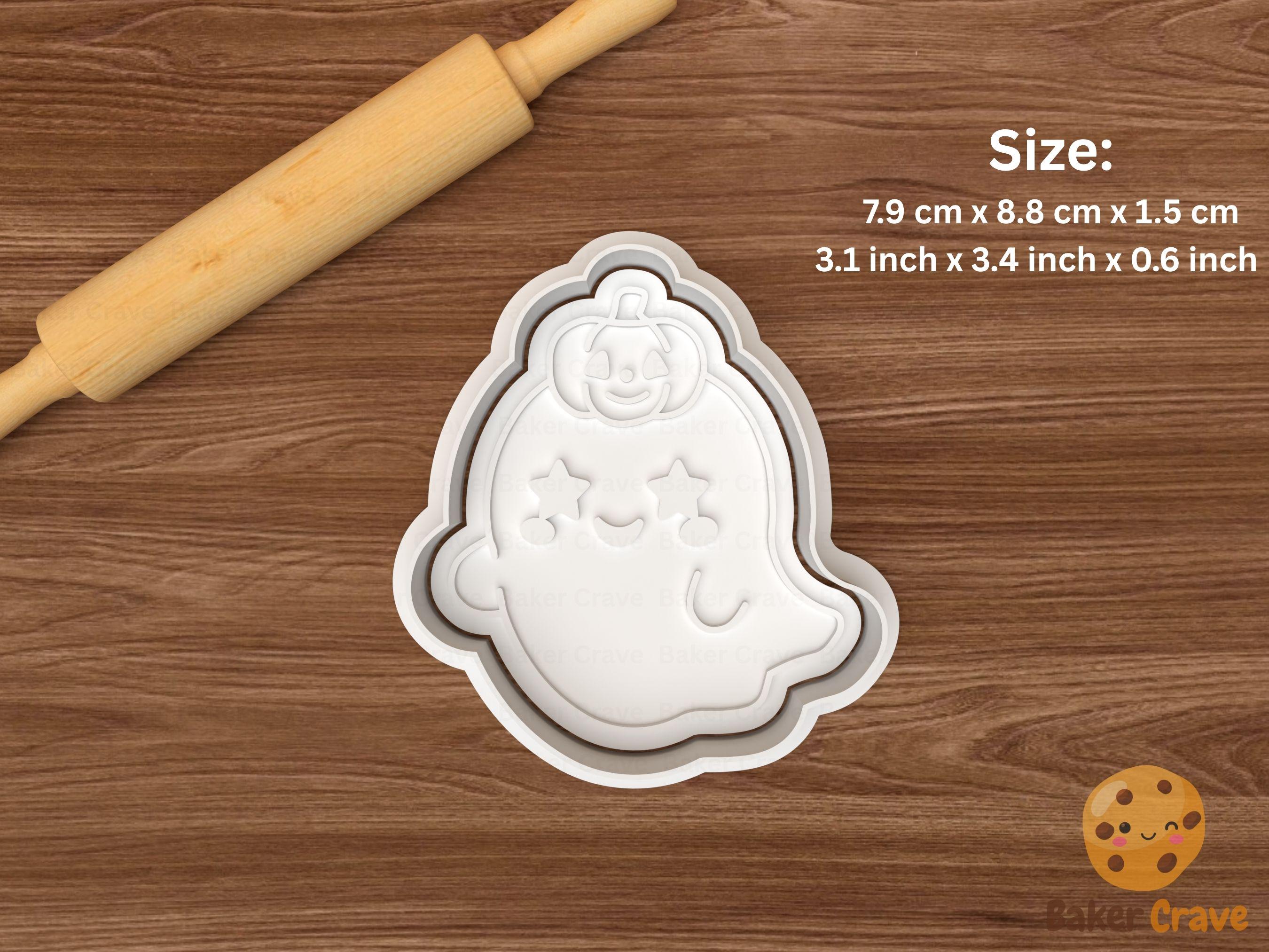 Kawaii Halloween Ghost Cookie Cutter Set STL File