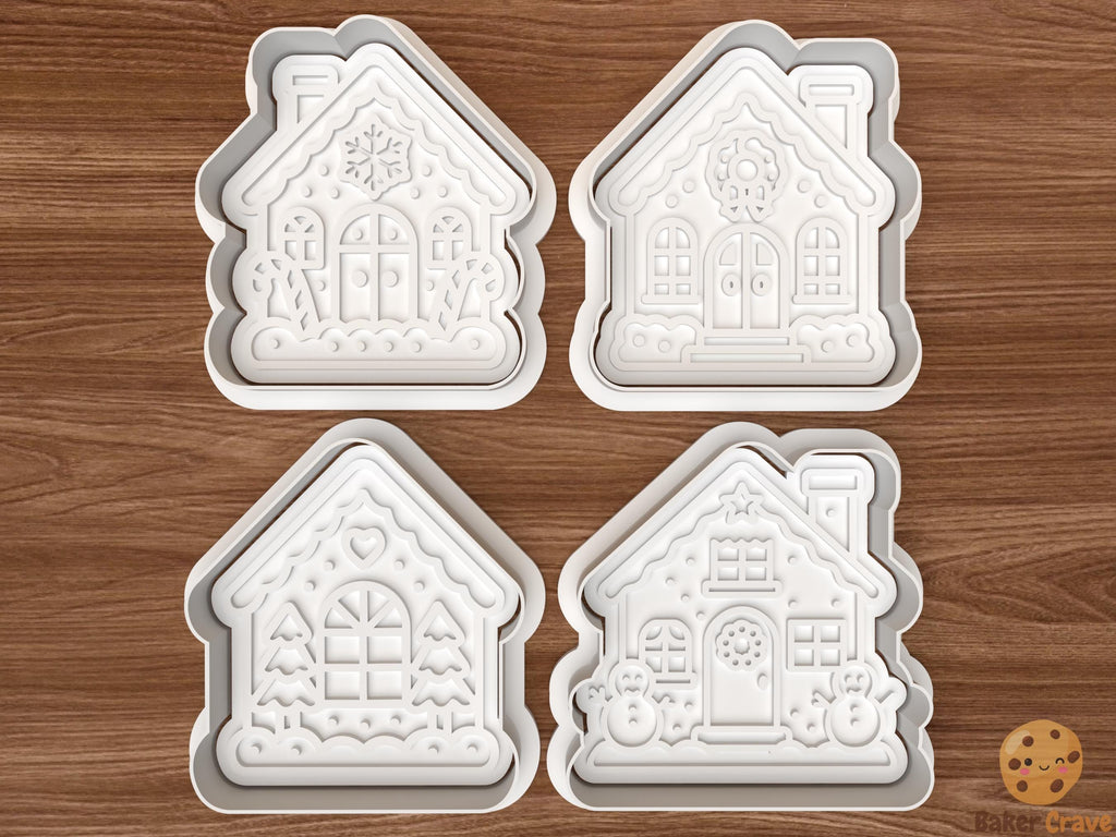 Christmas Gingerbread House Cookie Cutter Set STL File