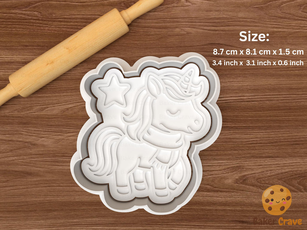Christmas Unicorn Cookie Cutter Set STL File
