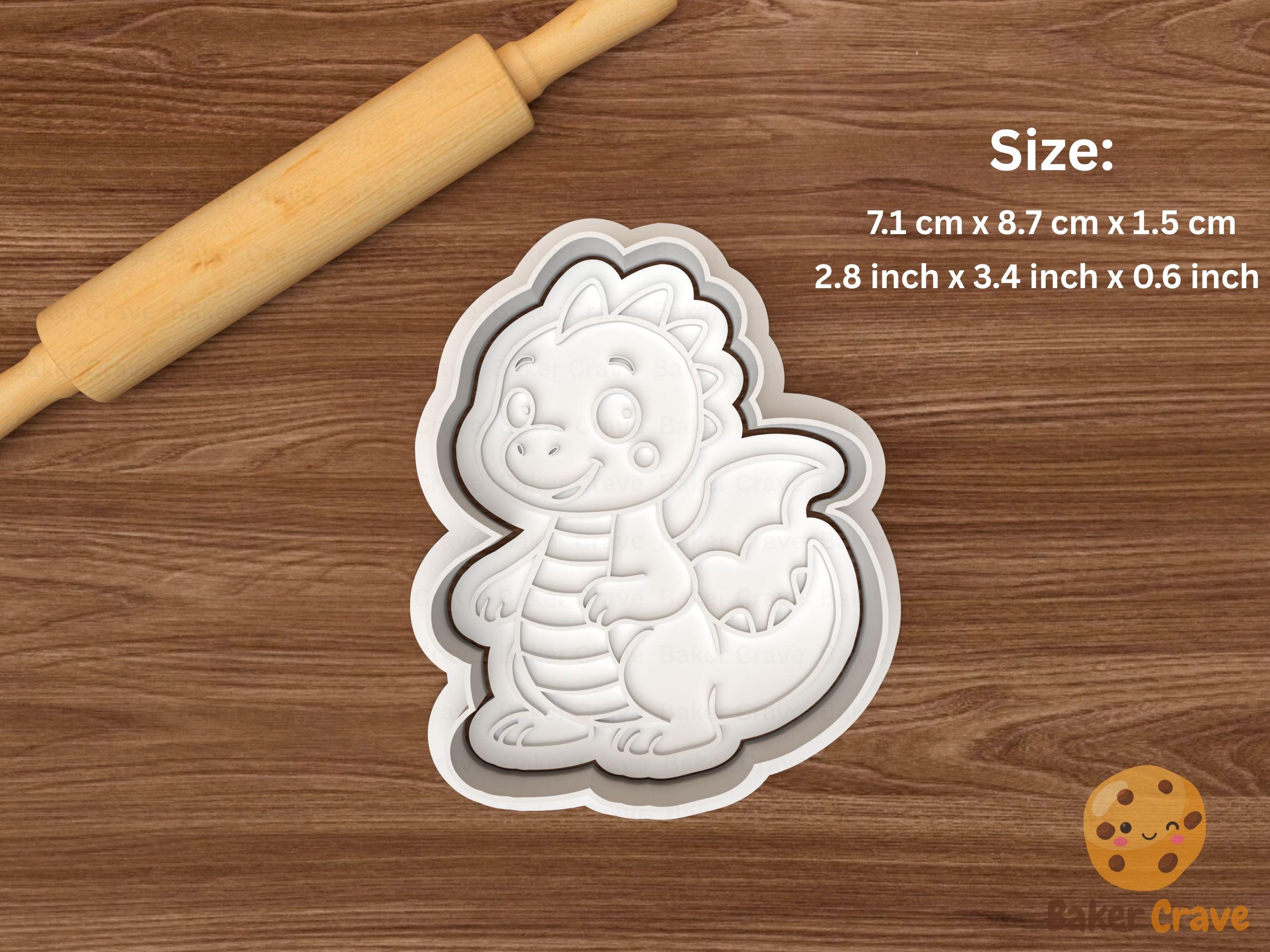 Cute Dragon Cookie Cutter STL File