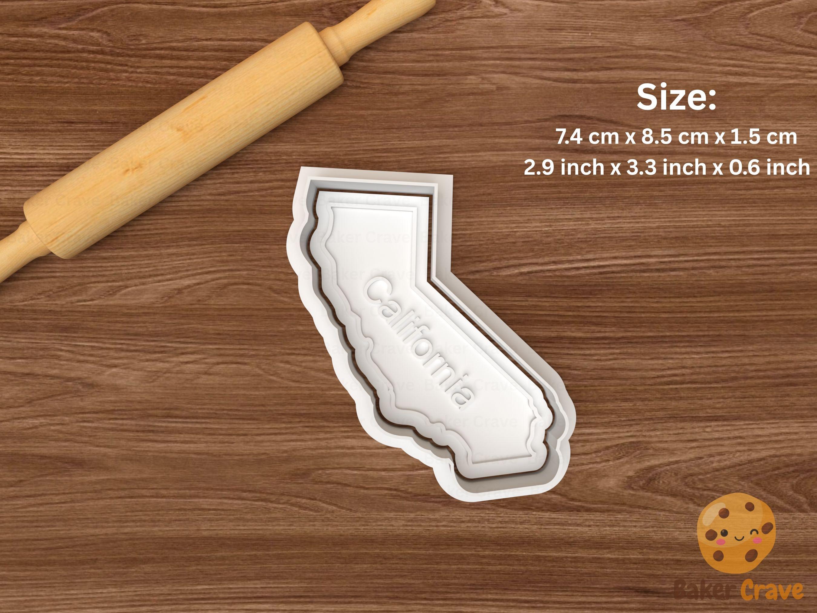 USA State Map Cookie Cutter Set STL File