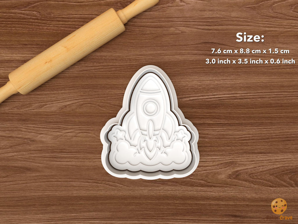 Rocket & Meteor Space Cookie Cutter Set STL File