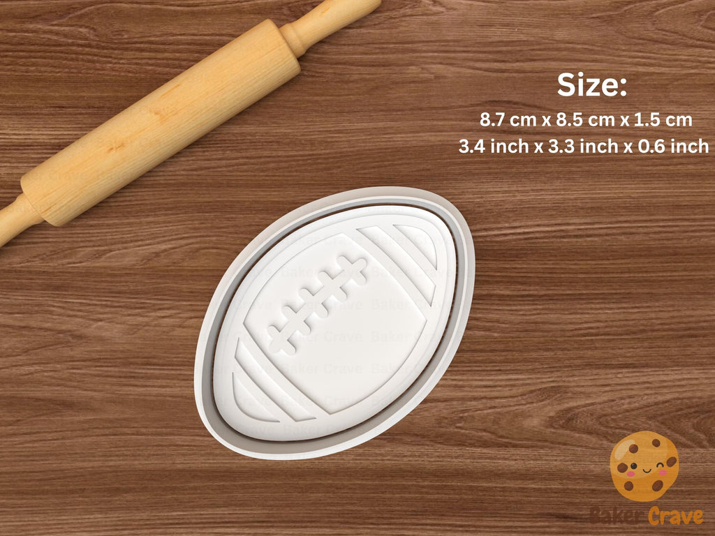 American Football Cookie Cutter Set STL File