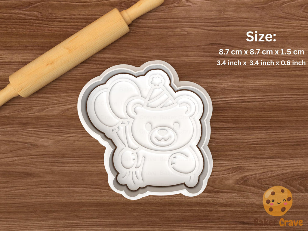 Birthday Teddy Bear Cookie Cutter Set STL File