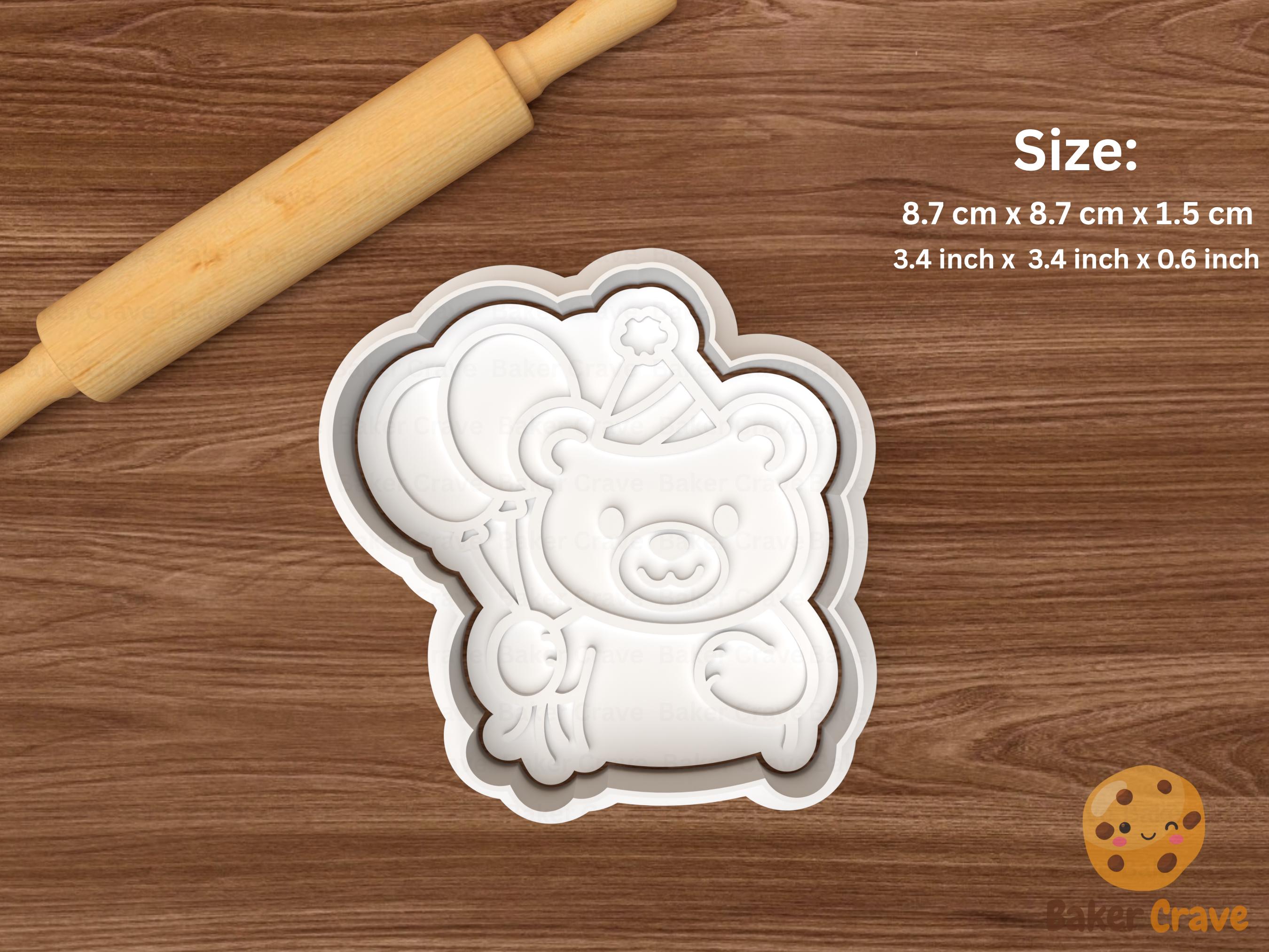 Birthday Teddy Bear Cookie Cutter Set STL File