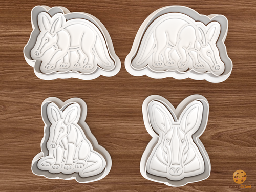 Aardvark Cookie Cutter Set STL File - 01 set main