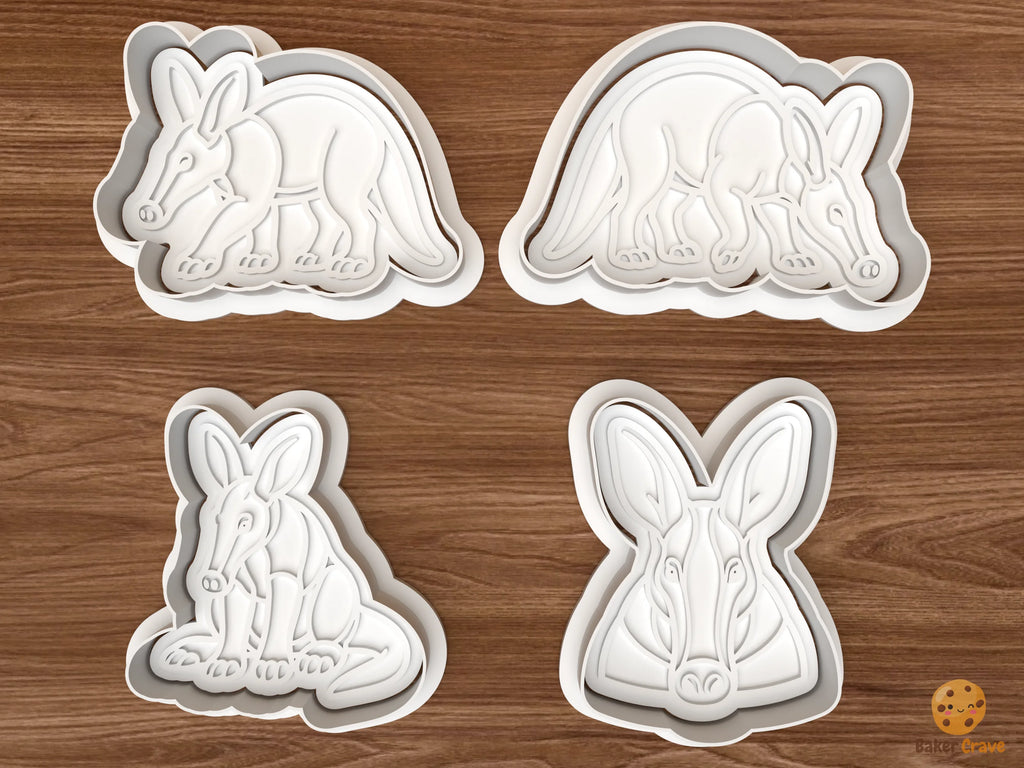 Aardvark Cookie Cutter Set STL File - 01 set main
