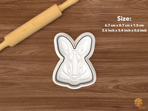 Aardvark Cookie Cutter Set STL File - single front facing aardvark