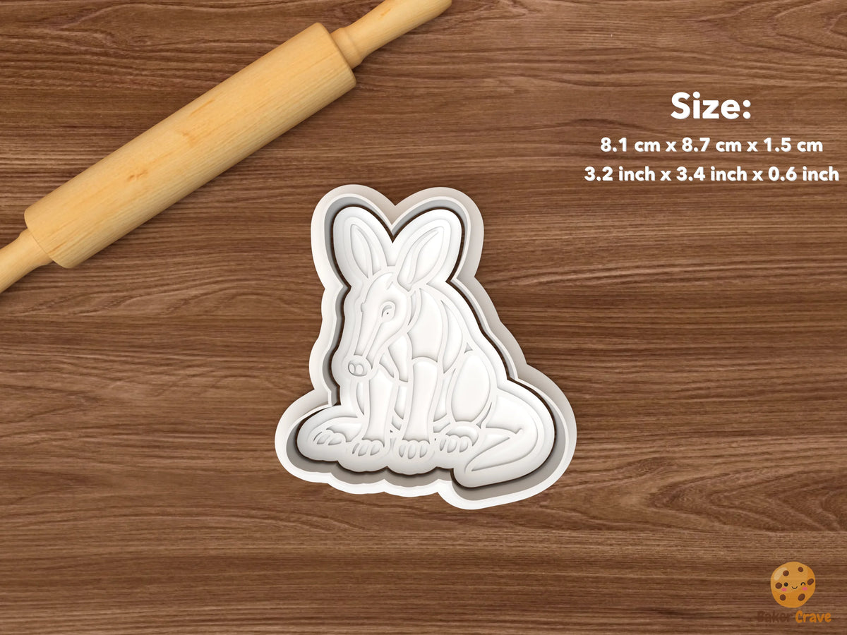 Aardvark Cookie Cutter Set STL File - single seated aardvark