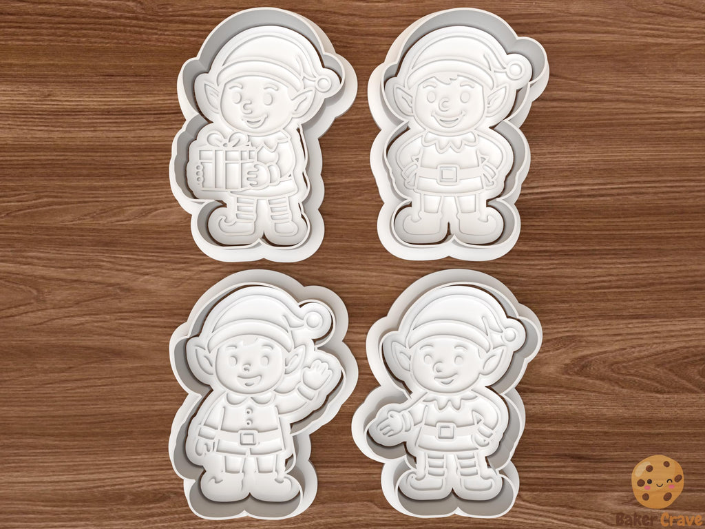 Christmas Elf Cookie Cutter Set STL File