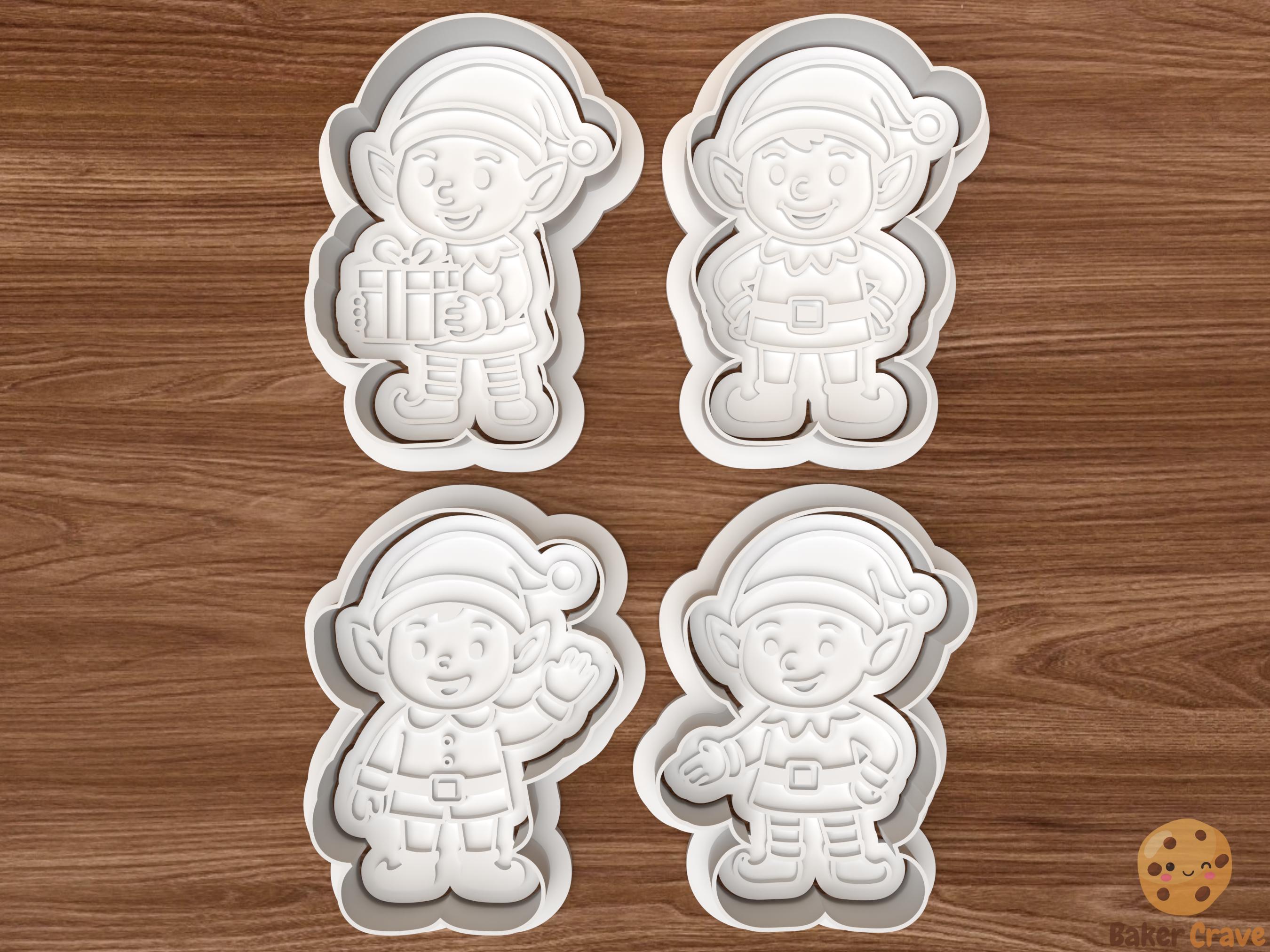 Christmas Elf Cookie Cutter Set STL File