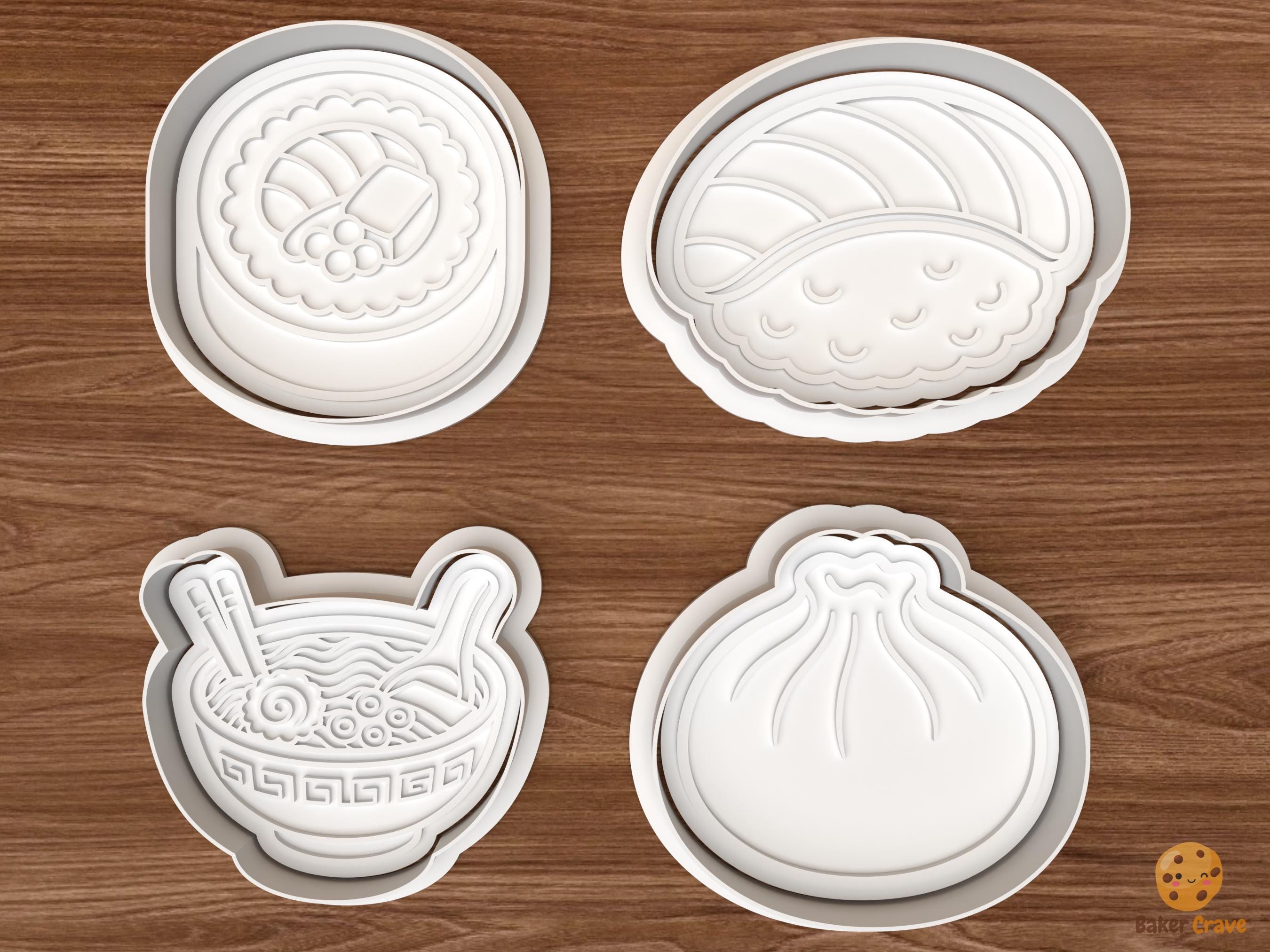 Sushi & Ramen Cookie Cutter Set STL File