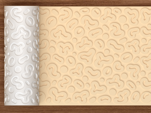 Abstract Amoeba Blob Textured Roller STL File - 01 main photo emboss