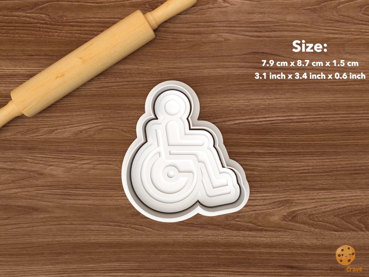 Accessibility Inclusion Cookie Cutter Set - single wheelchair user