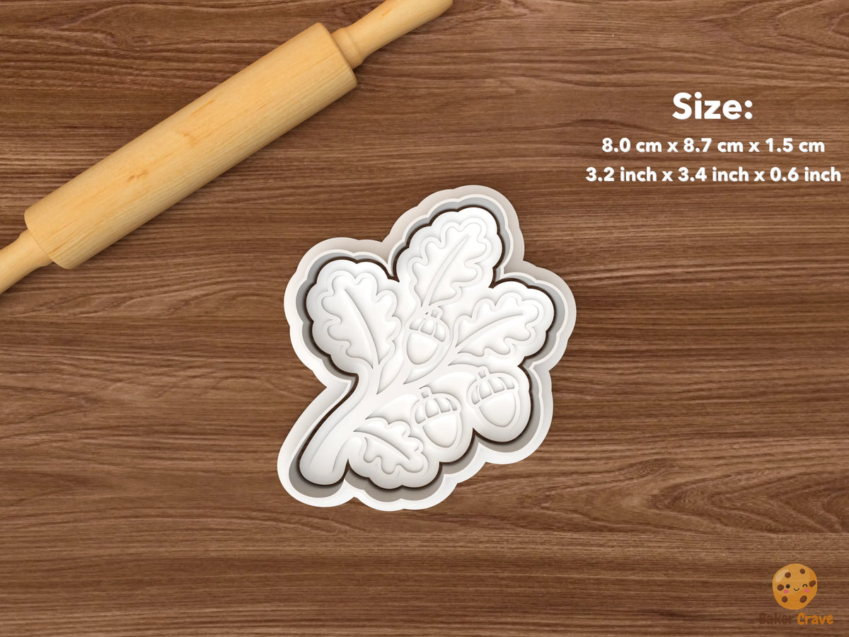 Acorn and Oak Woodland Cookie Cutter Set STL File