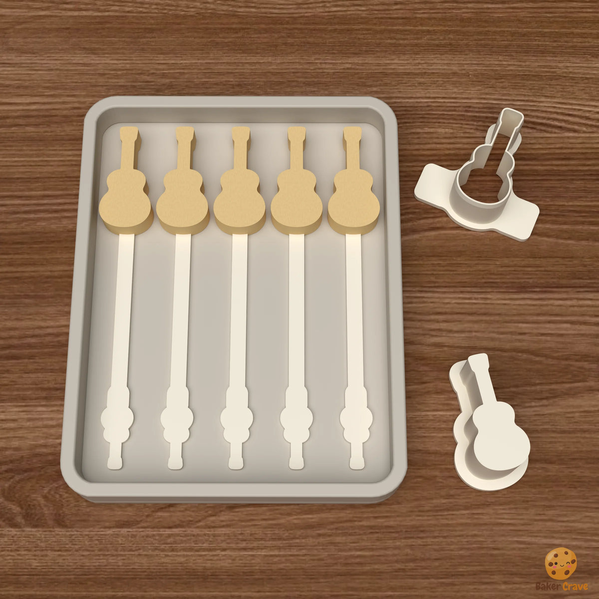 Acoustic Guitar Cake Pop Mold STL File