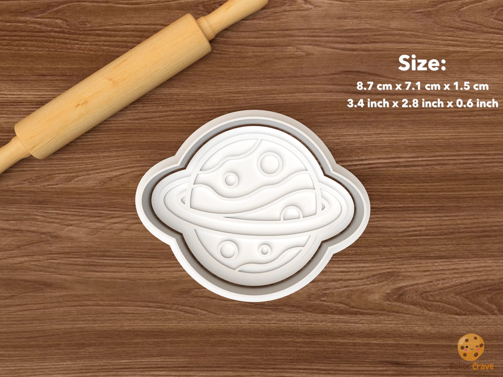 Alien UFO Cookie Cutter Set STL File - single ringed planet
