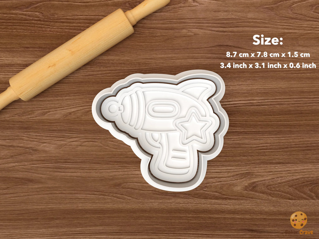 Alien UFO Cookie Cutter Set STL File - single space ray gun
