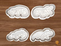 Alligator Cookie Cutter Set STL File - 01 set main