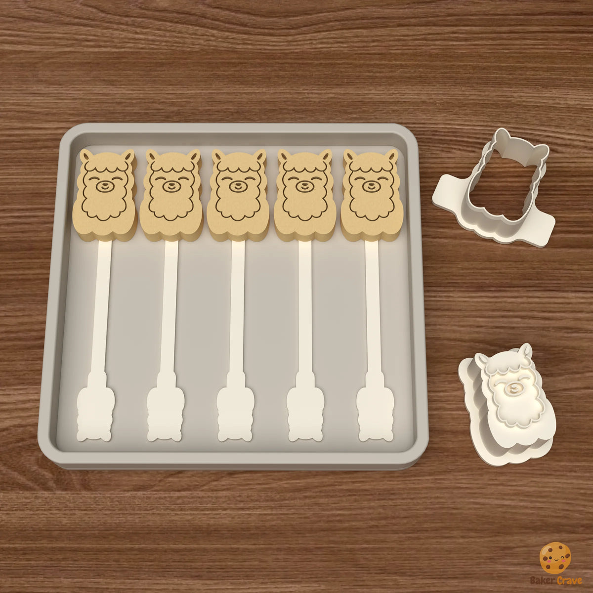 Alpaca Cake Pop Mold STL File