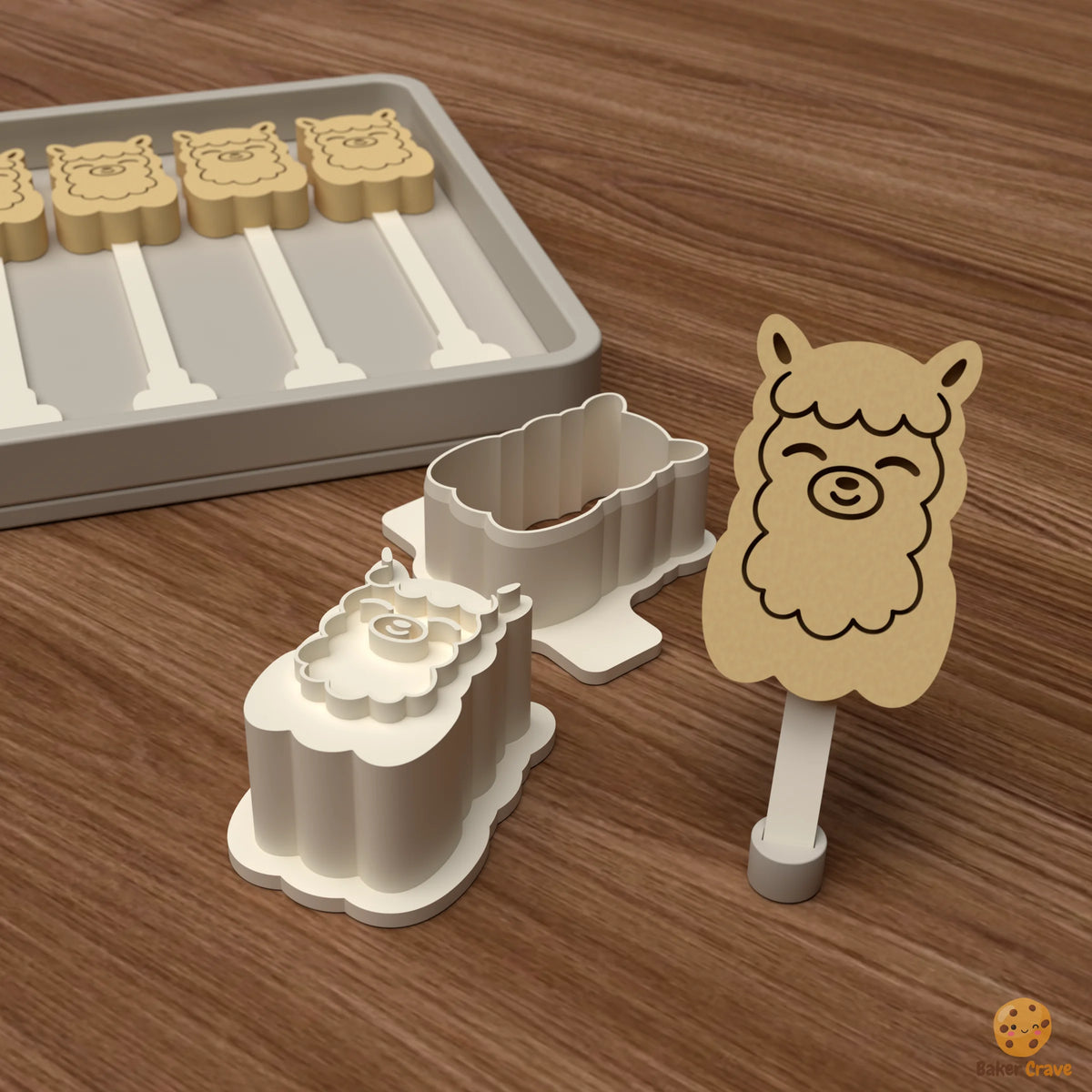 Alpaca Cake Pop Mold STL File