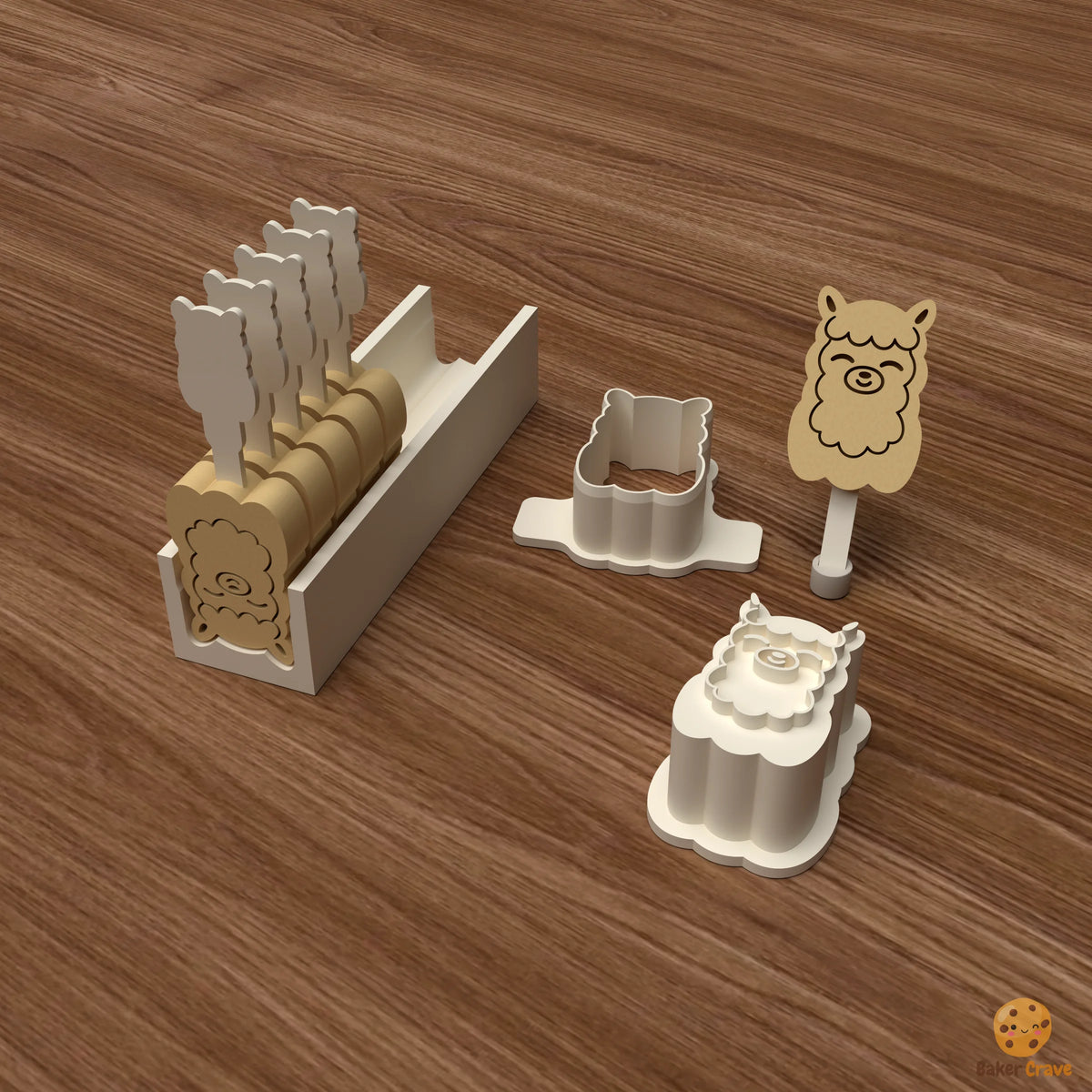 Alpaca Cake Pop Mold STL File