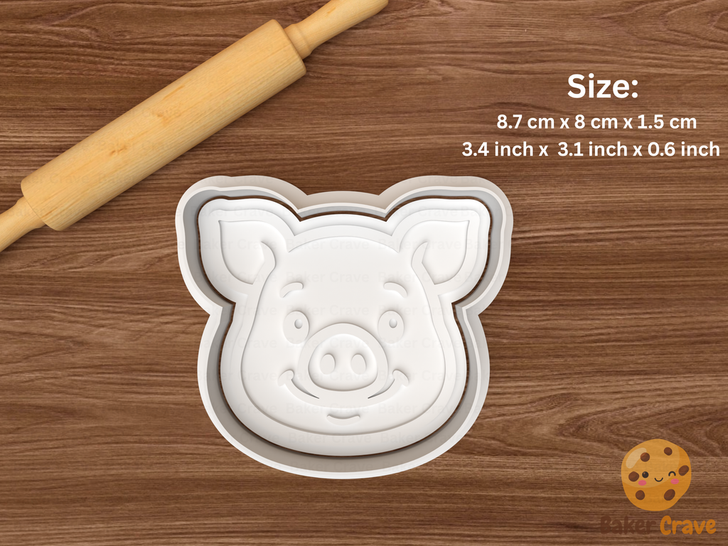 Farm Animal Faces Cookie Cutter Set STL File - animalfix4