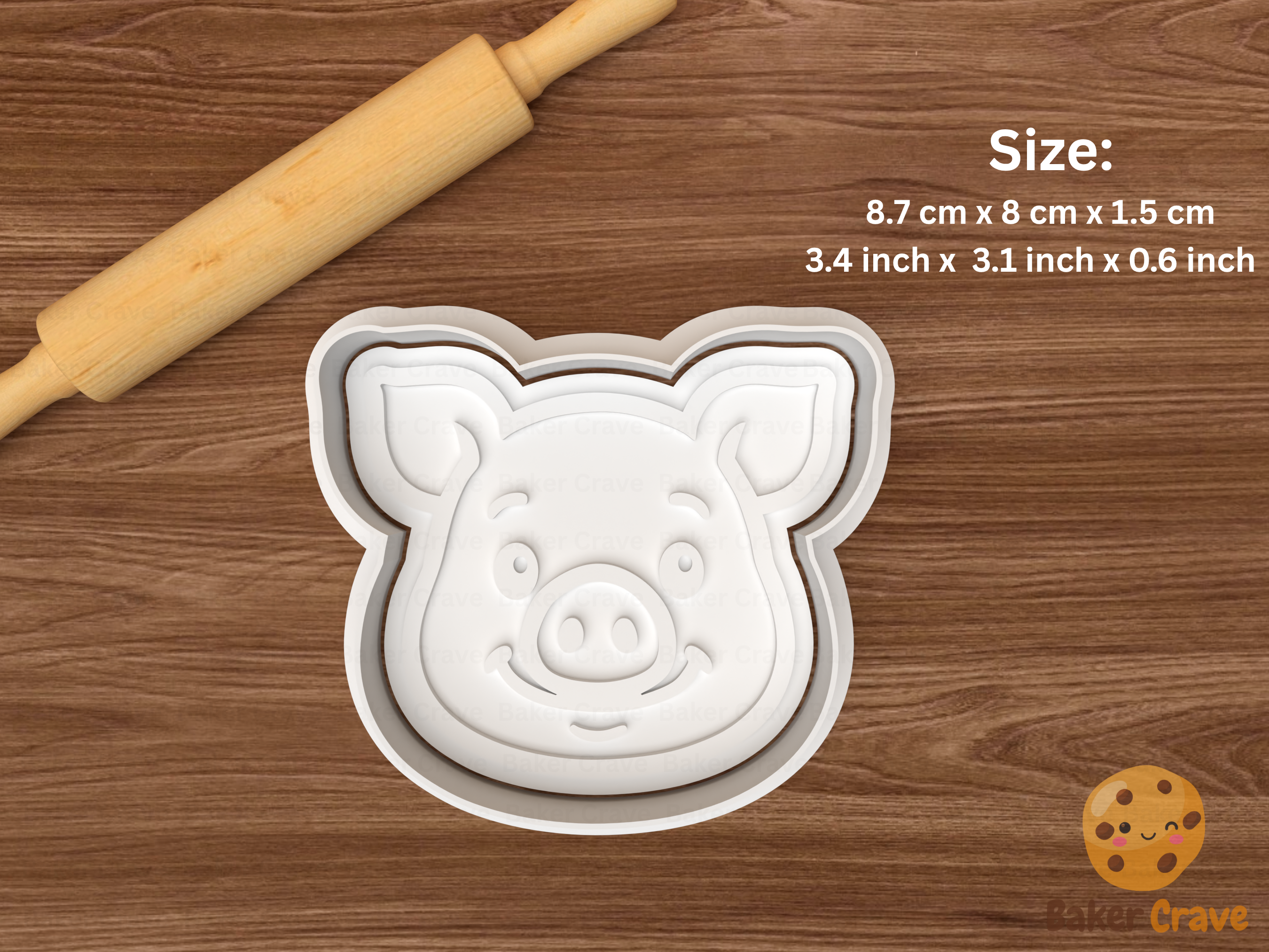 Farm Animal Faces Cookie Cutter Set STL File - animalfix4