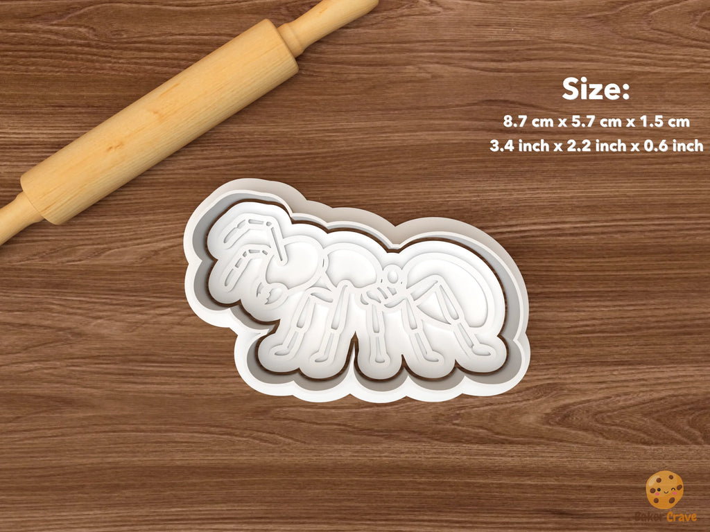 Ant Cookie Cutter Set STL File - single standing ant