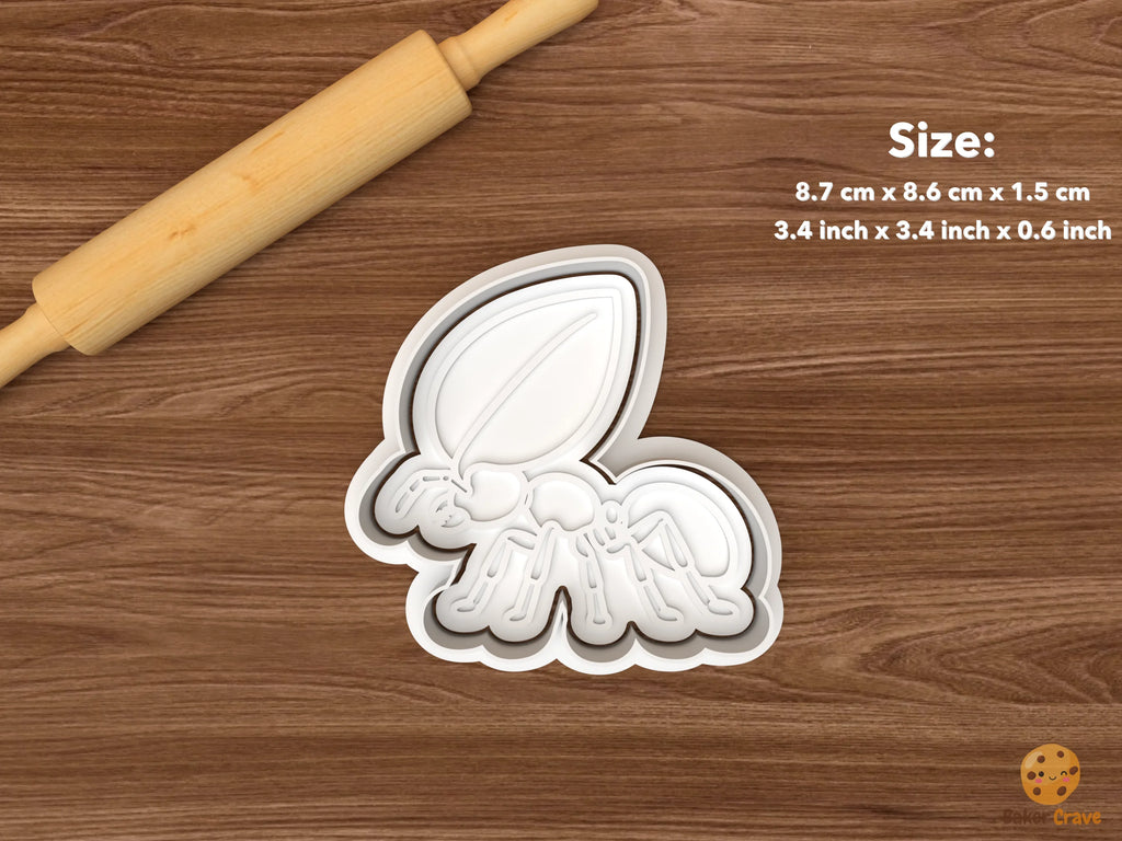 Ant Cookie Cutter Set STL File - single ant carrying leaf