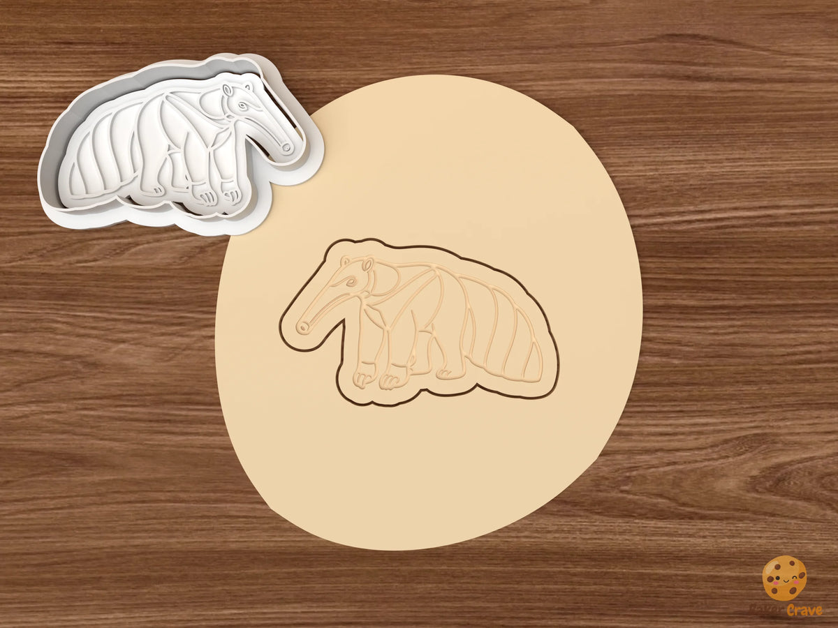 Anteater Cookie Cutter Set - dough standing anteater
