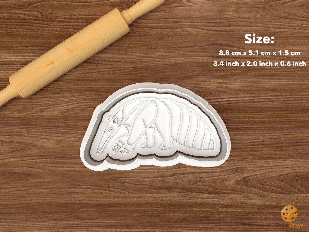 Anteater Cookie Cutter Set STL File - single foraging anteater