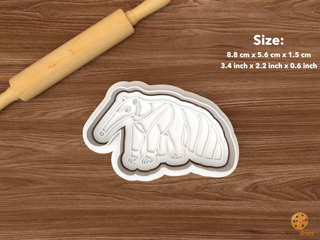 Anteater Cookie Cutter Set STL File - single standing anteater