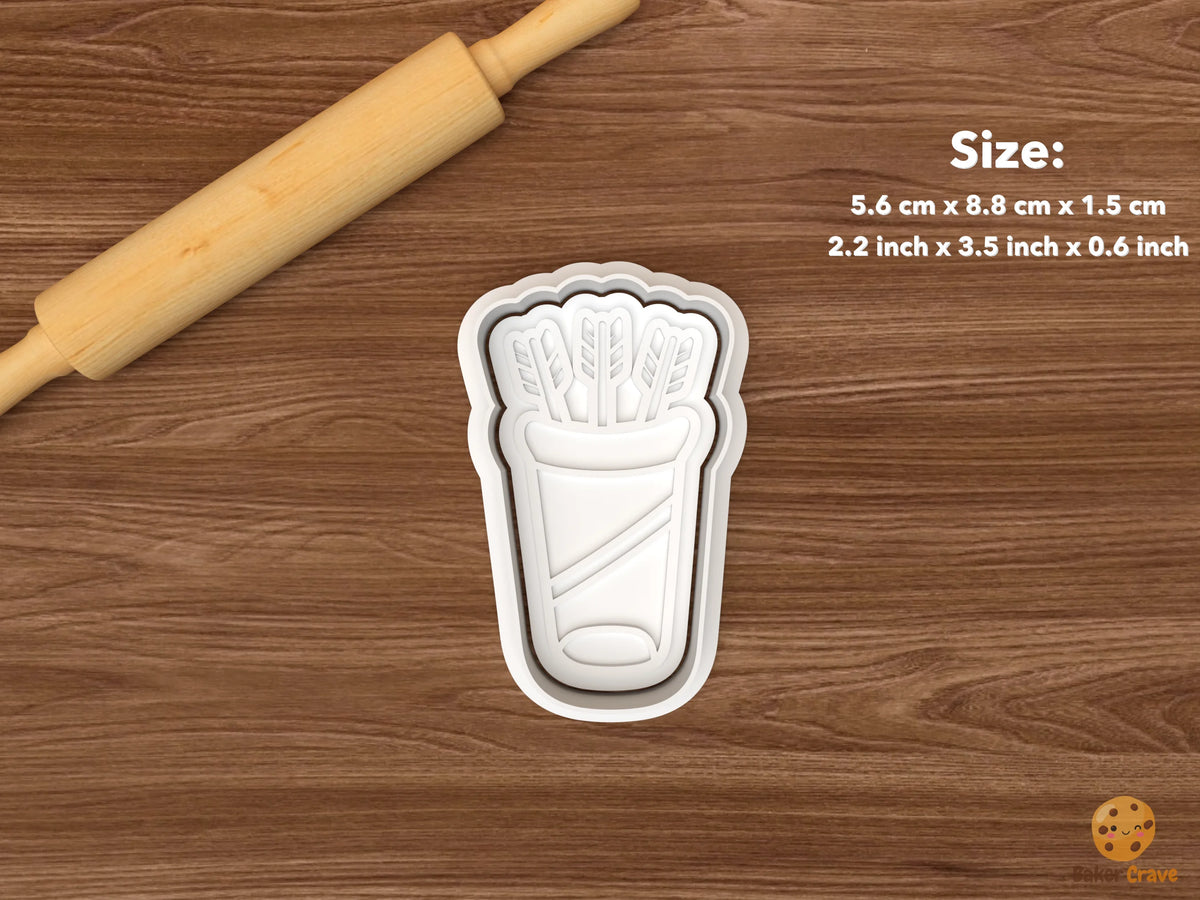 Archery Cookie Cutter Set STL File - single quiver