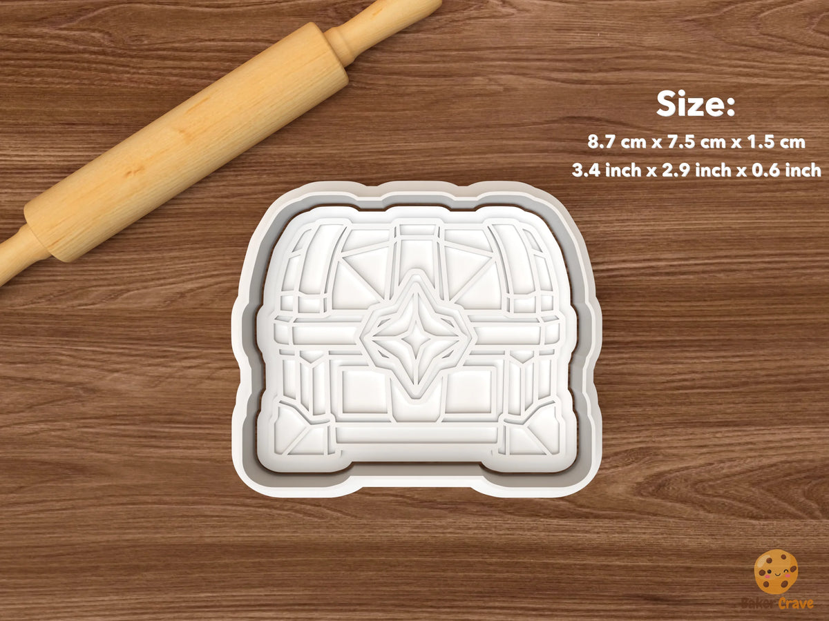 Arctic Treasure Christmas Cookie Cutter Set STL File - single treasure chest