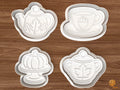 Autumn Tea Party Cookie Cutter Set STL File